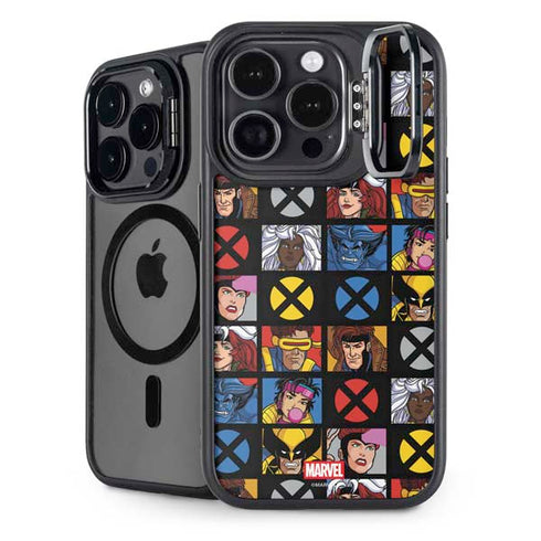 Marvel X-Men Pattern iPhone 14 Pro Kickstand Case